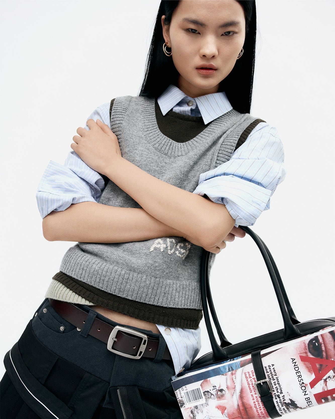 기타 TRES LAYERED SLEEVELESS TOP atb1394w(GREY)