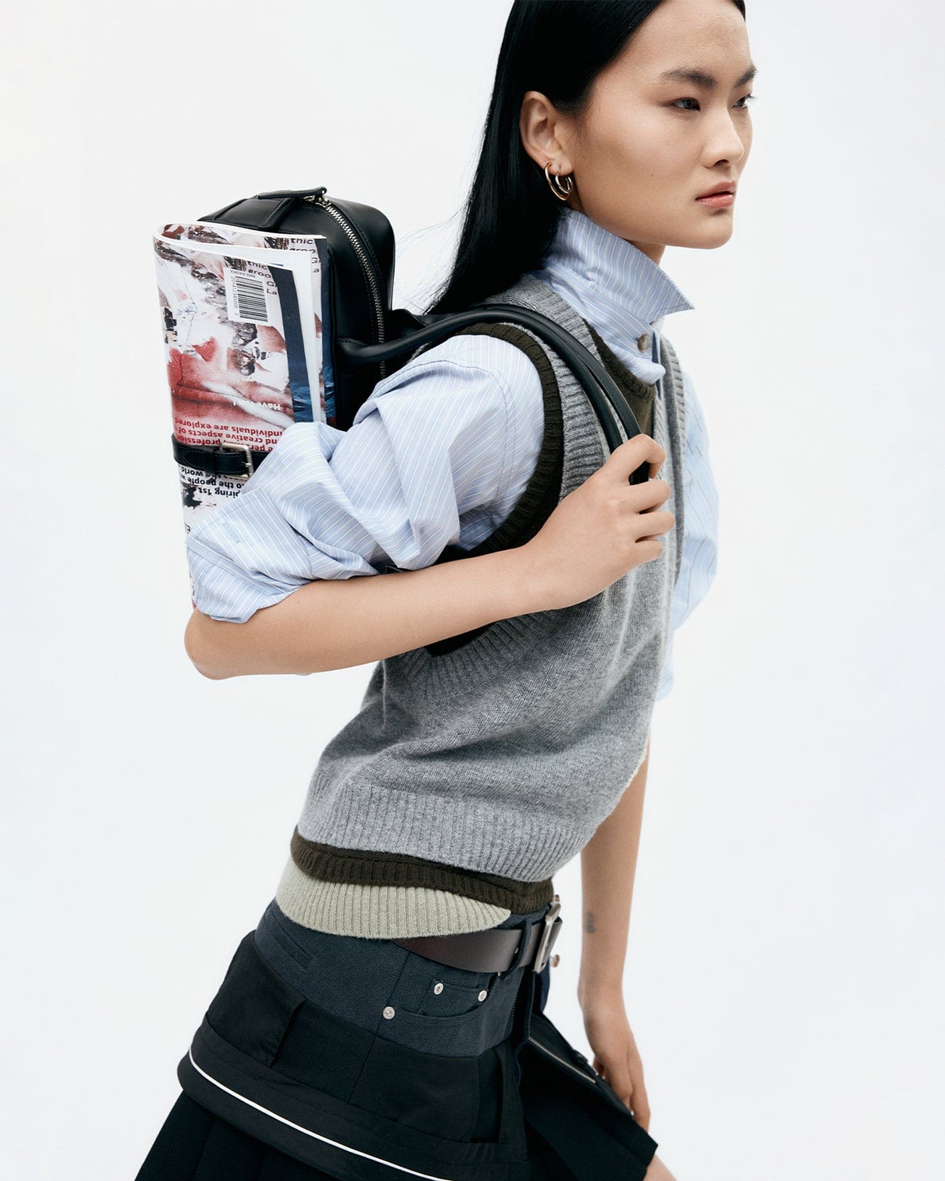 기타 TRES LAYERED SLEEVELESS TOP atb1394w(GREY)