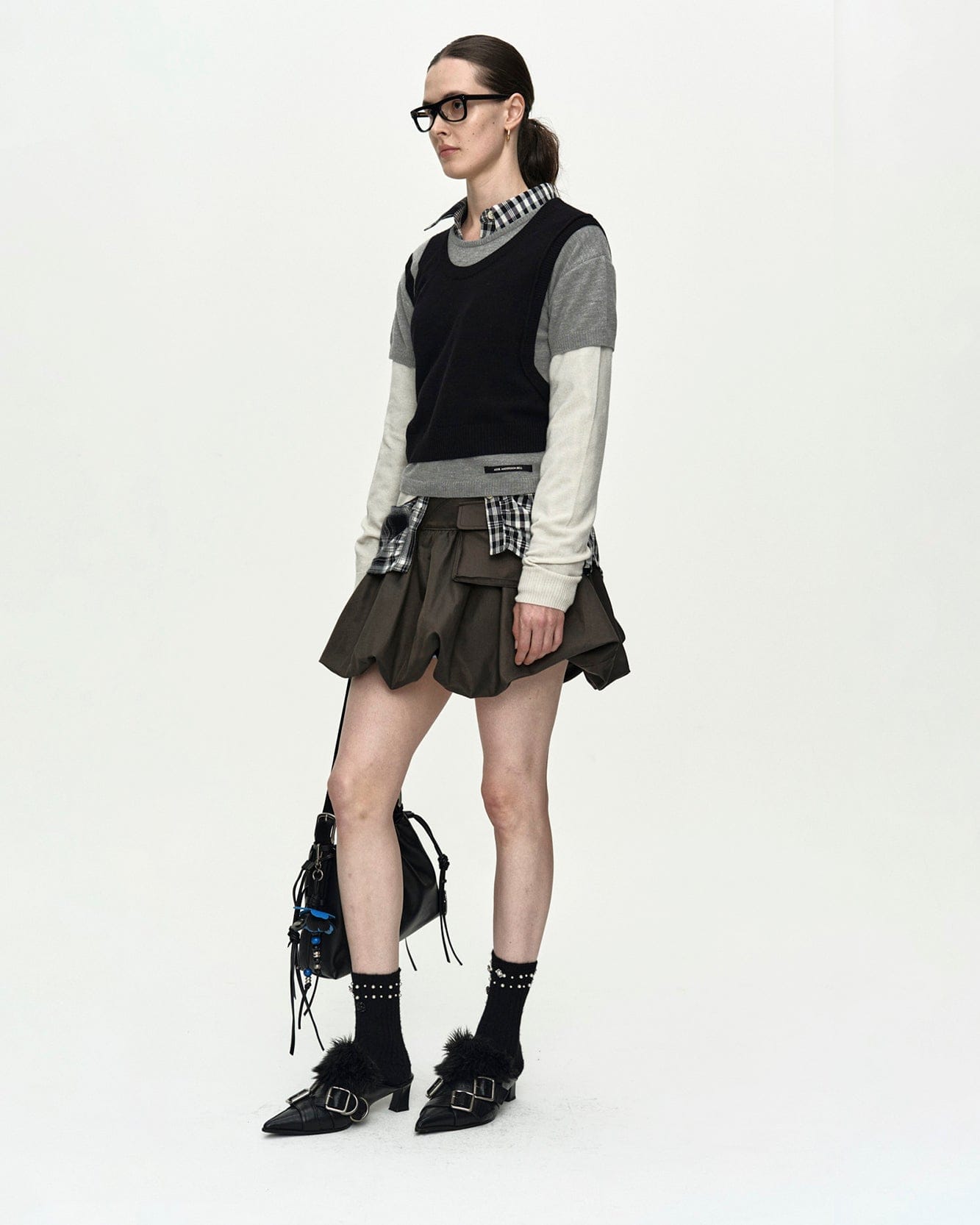 TRES OVER LAYERED SWEATER atb1474w(BLACK) – Andersson Bell