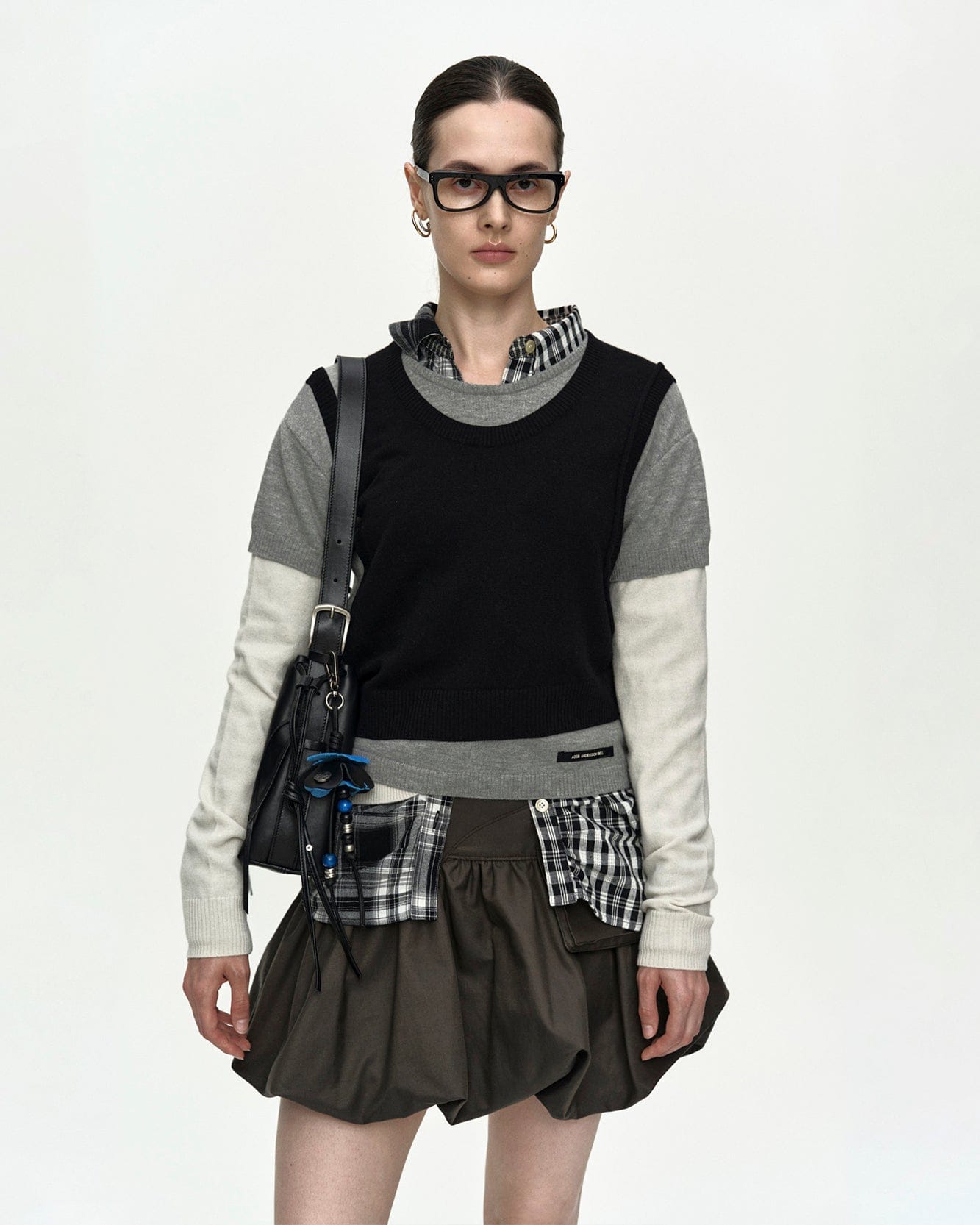TRES OVER LAYERED SWEATER atb1474w(BLACK) – Andersson Bell