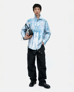 기타 TROMPE LOEIL PRINTED CHECK SHIRTS atb1340m(BLUE)