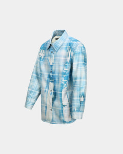 기타 TROMPE LOEIL PRINTED CHECK SHIRTS atb1340m(BLUE)