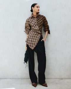 기타 TWIST CHECK SHIRTS atb1361w(BROWN)