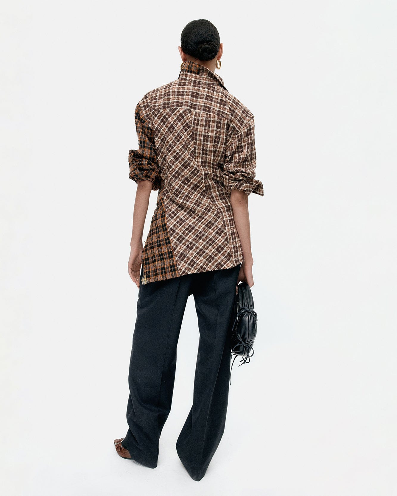 기타 TWIST CHECK SHIRTS atb1361w(BROWN)
