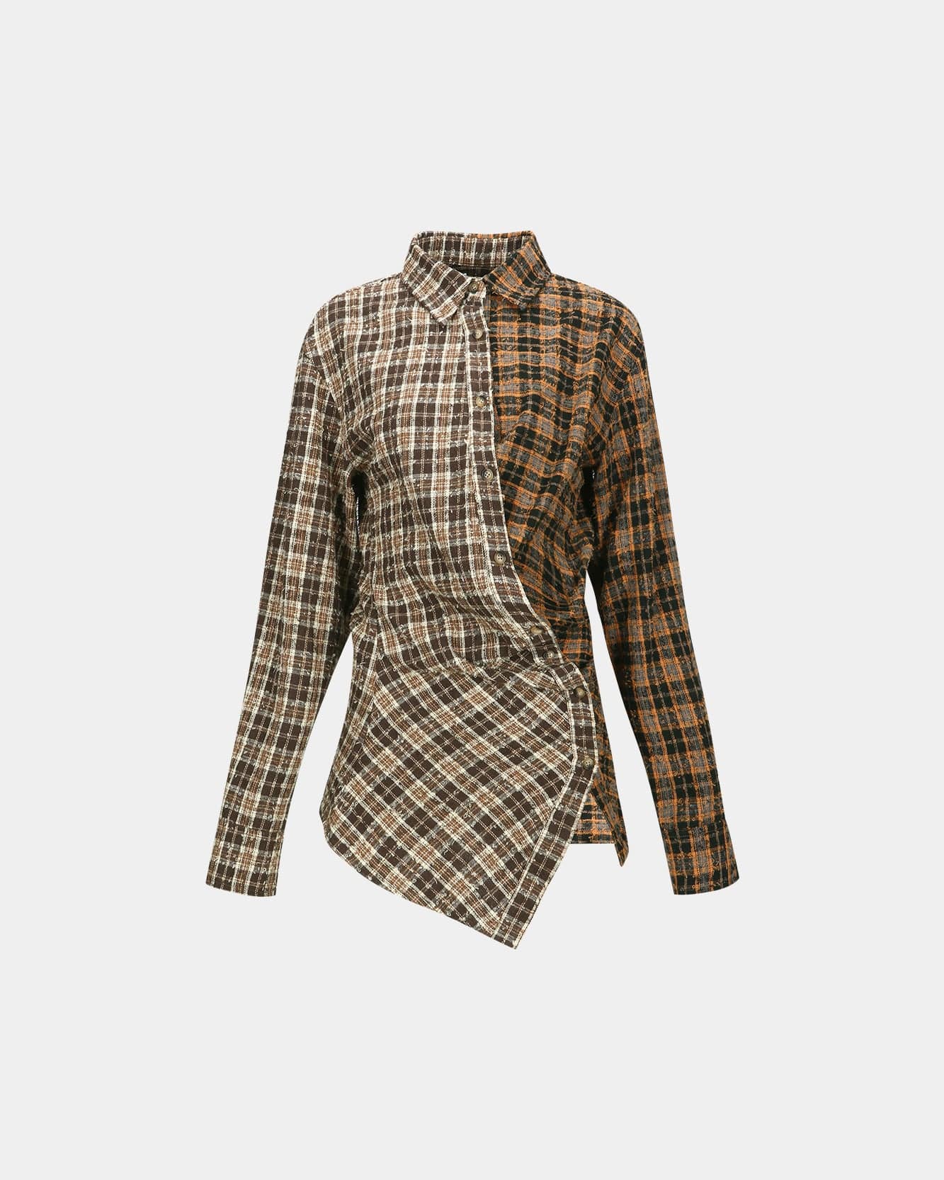 기타 TWIST CHECK SHIRTS atb1361w(BROWN)