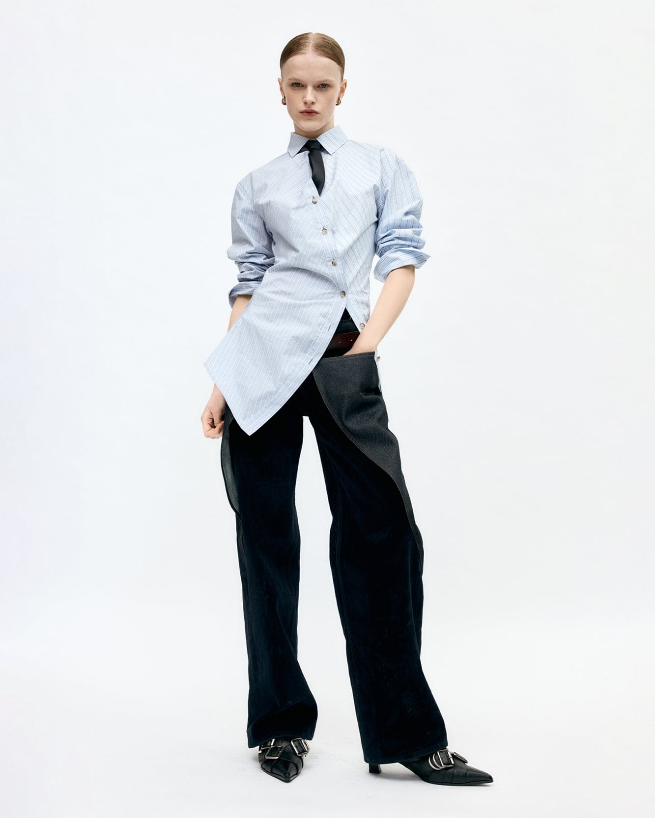 기타 TWIST STRIPE SHIRTS atb1362w(BLUE)