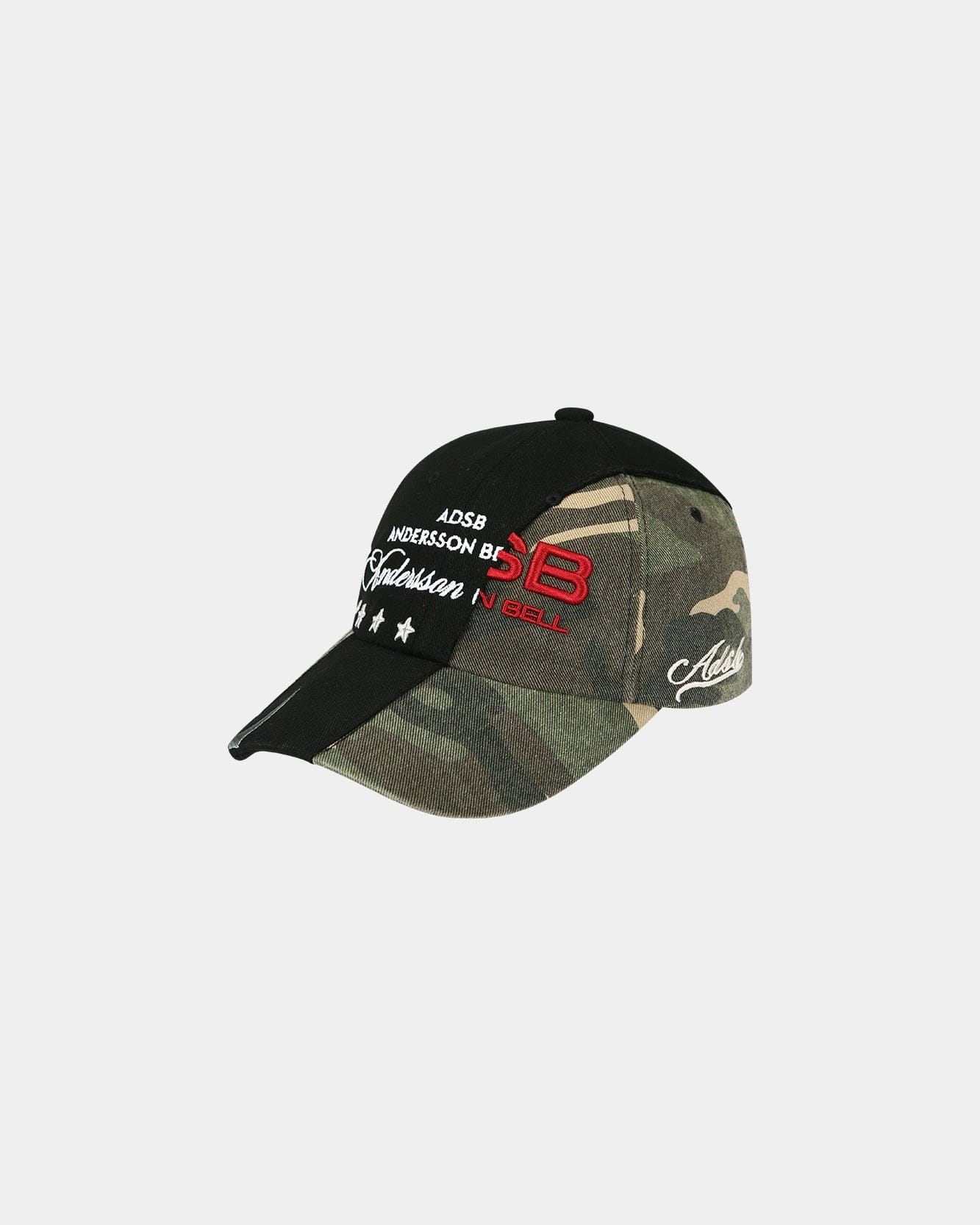 CAMOUFLAGE SPLIT PANELED CAP aaa526u(BLACK/KHAKI) – Andersson Bell