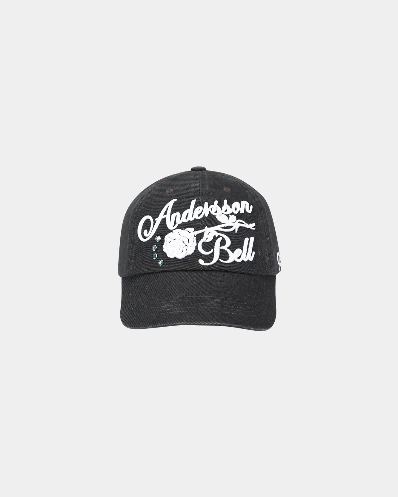 ESSENTIAL) WASHED JEWELED ROSE CAP aaa527u(CHARCOAL) – Andersson Bell