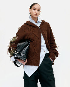 기타 UNISEX ARGYLE FISHERMAN HOOD ZIP-UP atb1347u(BROWN)