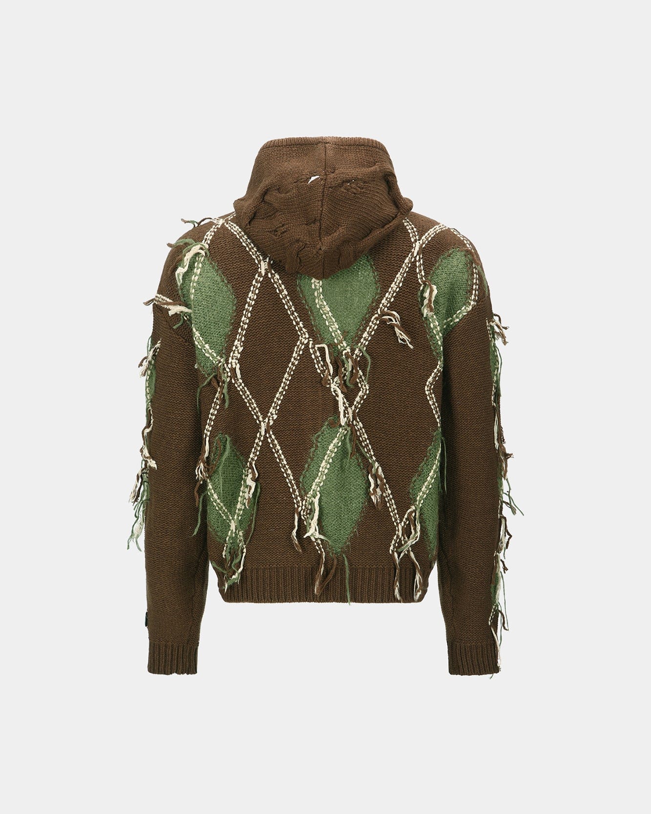 기타 UNISEX ARGYLE FISHERMAN HOOD ZIP-UP atb1347u(BROWN)