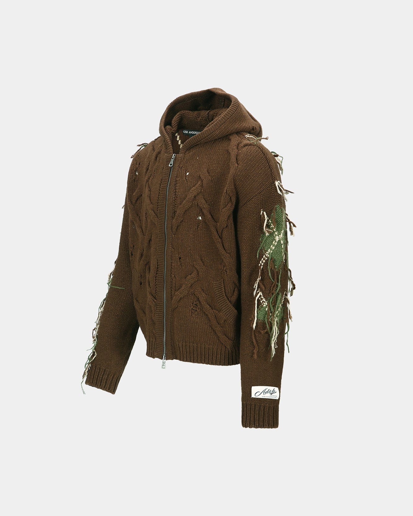 기타 UNISEX ARGYLE FISHERMAN HOOD ZIP-UP atb1347u(BROWN)