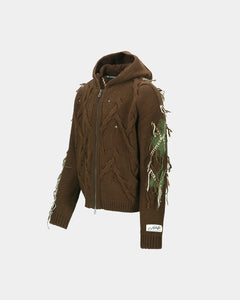 기타 UNISEX ARGYLE FISHERMAN HOOD ZIP-UP atb1347u(BROWN)