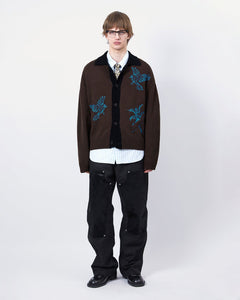 기타 UNISEX BIRD INTARSIA CARDIGAN atb1371u(BROWN)