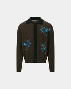 기타 UNISEX BIRD INTARSIA CARDIGAN atb1371u(BROWN)