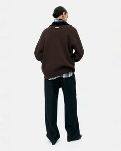 기타 UNISEX BIRD INTARSIA CARDIGAN atb1371u(BROWN)