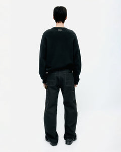 기타 UNISEX CASHMERE ROSE CREW-NECK SWEATER atb1372u(BLACK)
