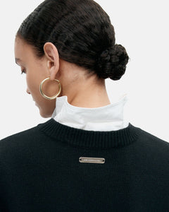 기타 UNISEX CASHMERE ROSE CREW-NECK SWEATER atb1372u(BLACK)