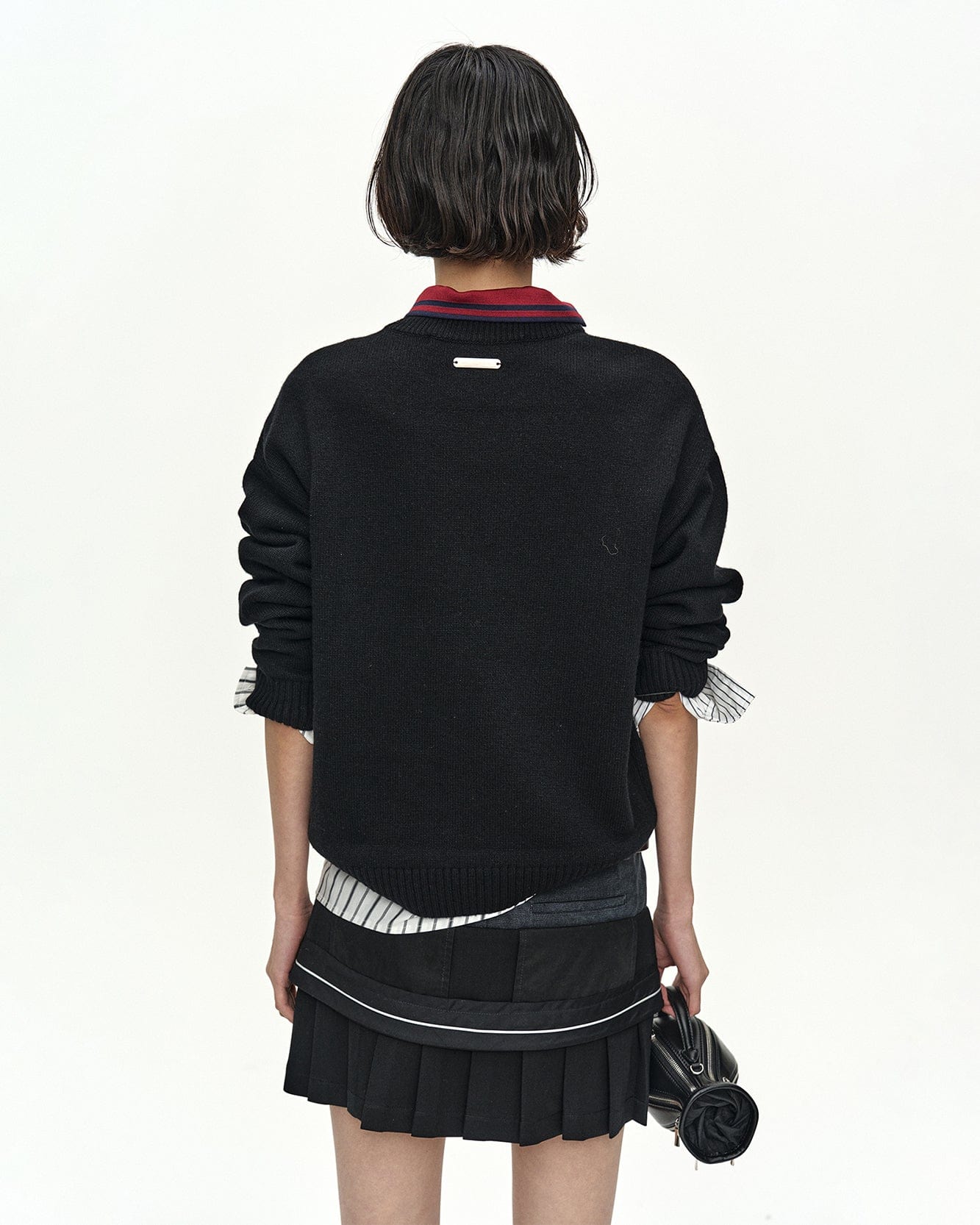 기타 UNISEX CASHMERE ROSE CREW-NECK SWEATER atb1372u(BLACK)