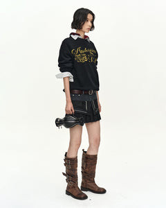 기타 UNISEX CASHMERE ROSE CREW-NECK SWEATER atb1372u(BLACK)