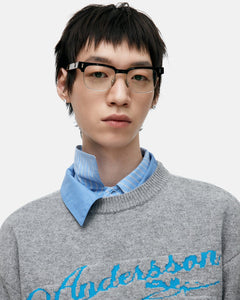 기타 UNISEX CASHMERE ROSE CREW-NECK SWEATER atb1372u(GREY)