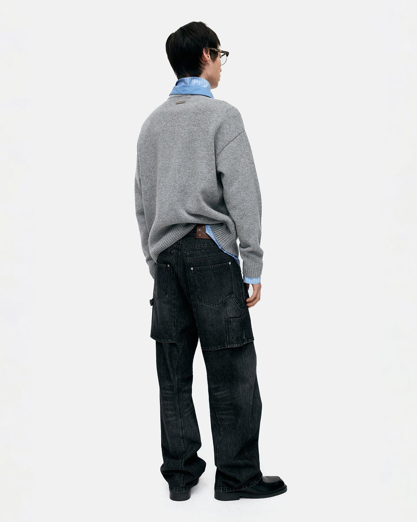 기타 UNISEX CASHMERE ROSE CREW-NECK SWEATER atb1372u(GREY)