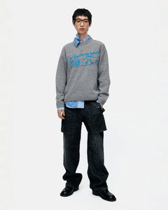 기타 UNISEX CASHMERE ROSE CREW-NECK SWEATER atb1372u(GREY)
