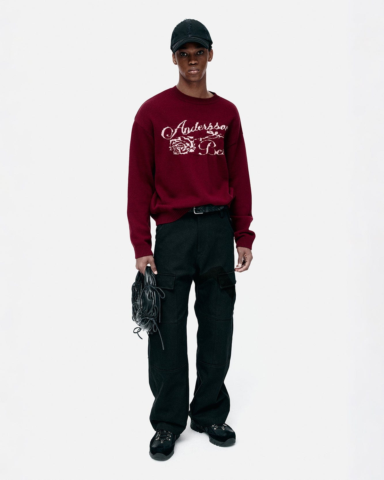 기타 UNISEX CASHMERE ROSE CREW-NECK SWEATER atb1372u(LILAC)