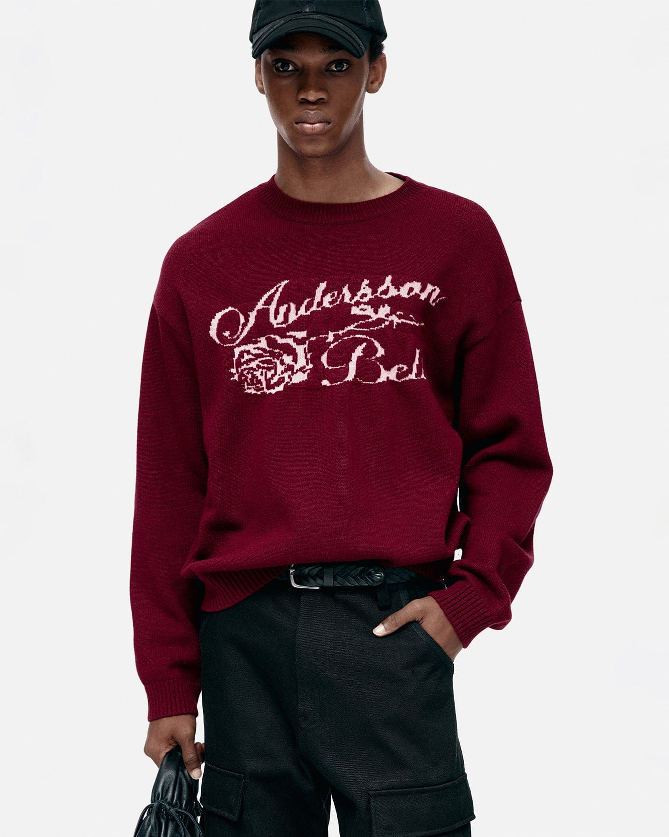 기타 UNISEX CASHMERE ROSE CREW-NECK SWEATER atb1372u(LILAC)