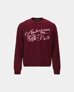 기타 UNISEX CASHMERE ROSE CREW-NECK SWEATER atb1372u(LILAC)