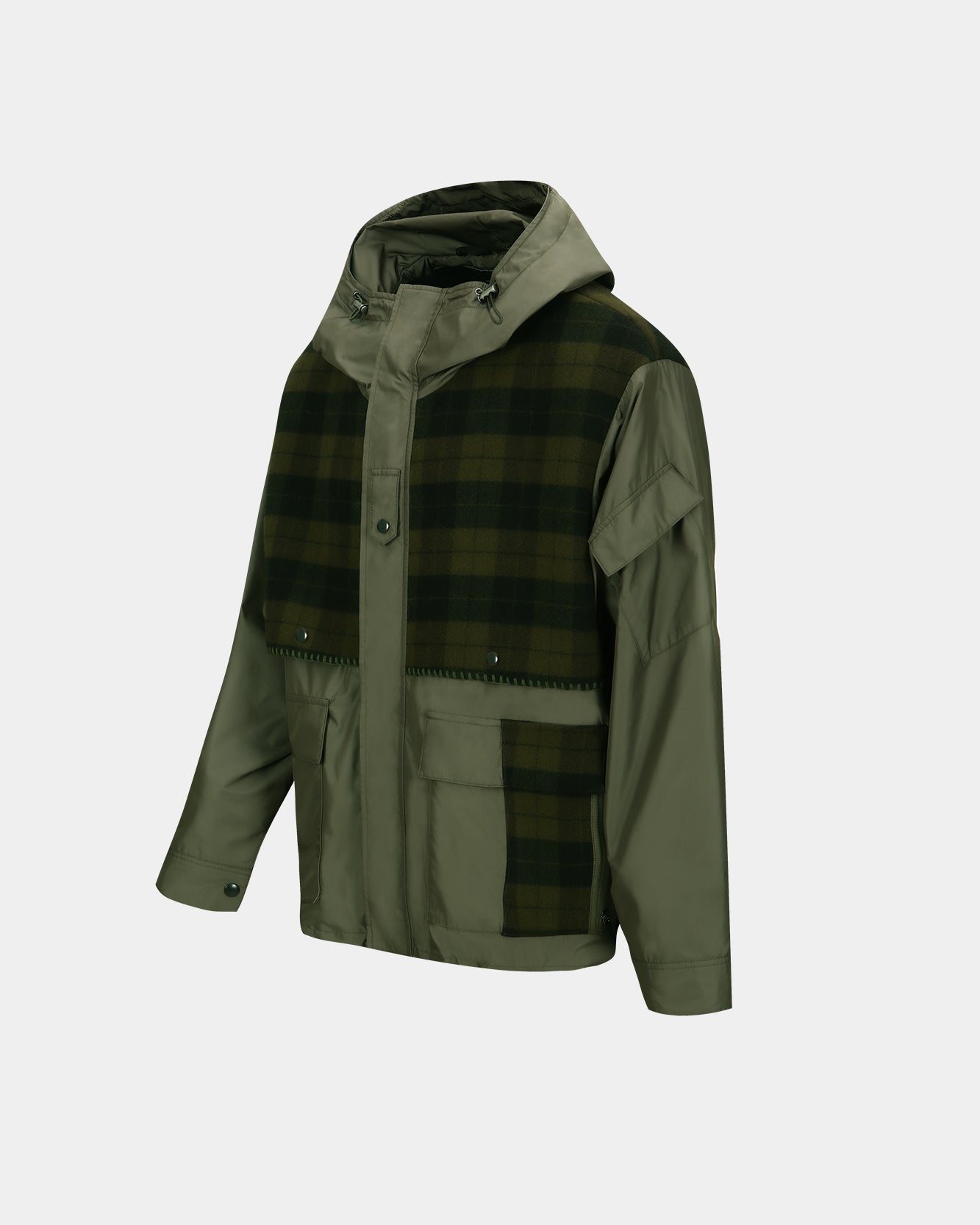 기타 UNISEX CHECK LAYERED JUMPER awa717u(KHAKI)