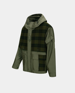 기타 UNISEX CHECK LAYERED JUMPER awa717u(KHAKI)