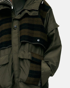 기타 UNISEX CHECK LAYERED JUMPER awa717u(KHAKI)