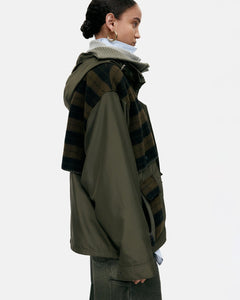 기타 UNISEX CHECK LAYERED JUMPER awa717u(KHAKI)