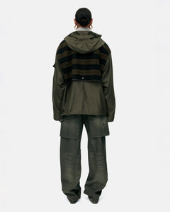 기타 UNISEX CHECK LAYERED JUMPER awa717u(KHAKI)