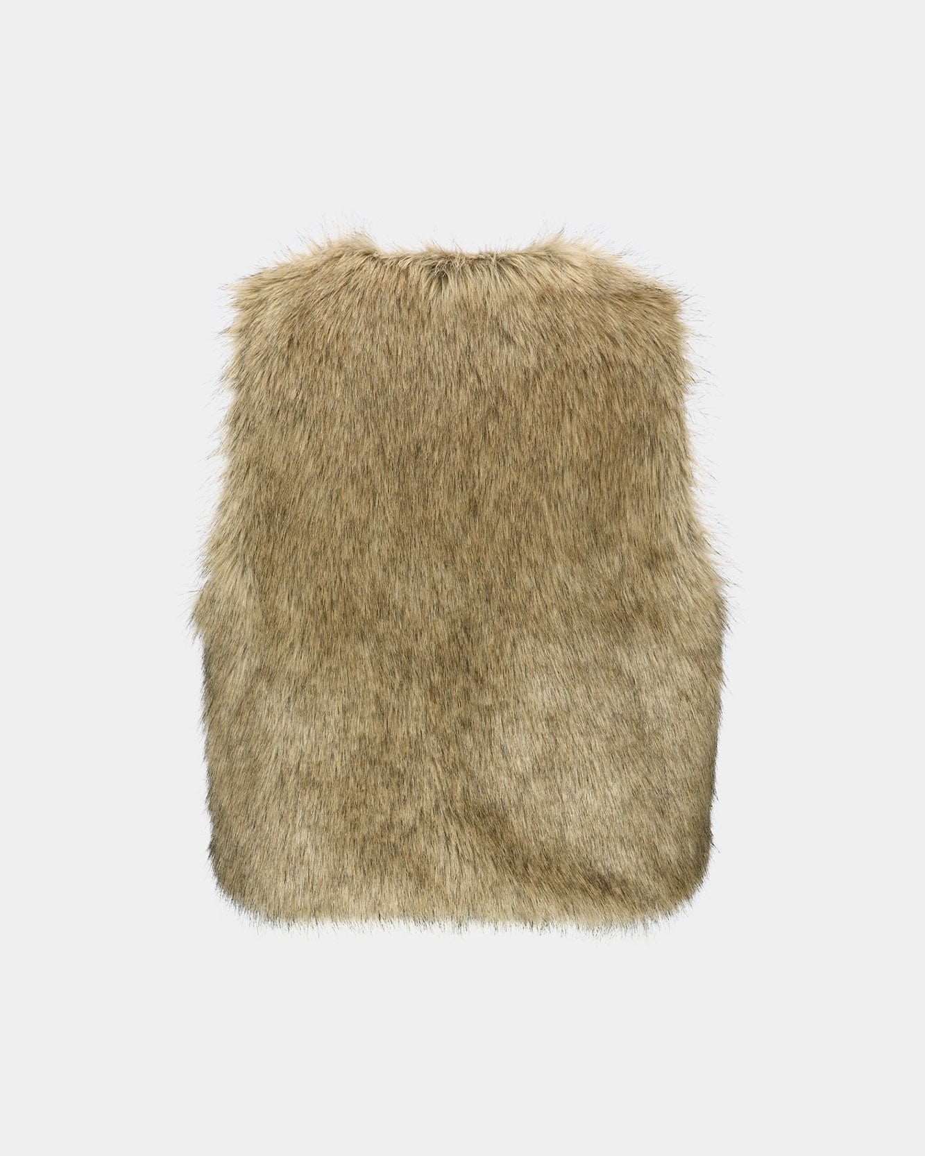 기타 UNISEX CURVED PLACKET REVERSIBLE FAUX-FUR VEST awa722u(BROWN)