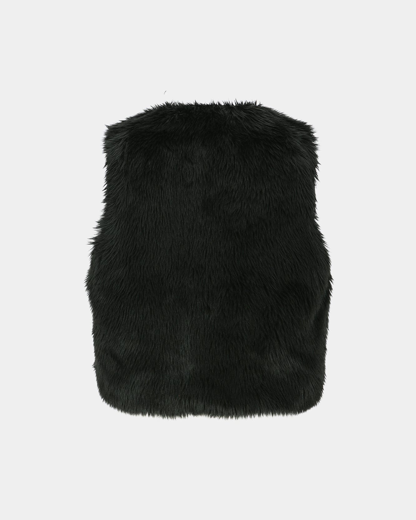기타 UNISEX CURVED PLACKET REVERSIBLE FAUX-FUR VEST awa723u(BLACK)
