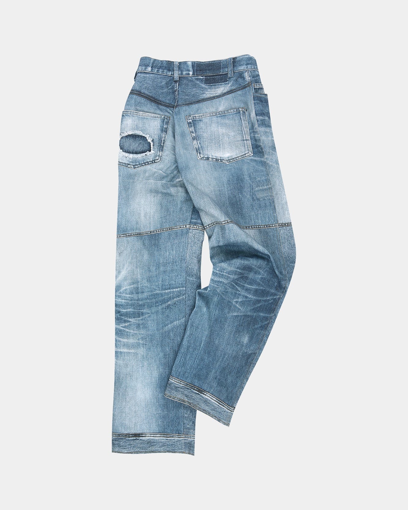 기타 UNISEX CUSTOM-LIKE PRINTED DENIM PANTS apa842u(MID BLUE)