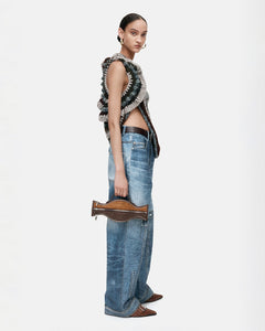 기타 UNISEX CUSTOM-LIKE PRINTED DENIM PANTS apa842u(MID BLUE)
