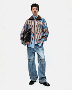 기타 UNISEX CUSTOM-LIKE PRINTED DENIM PANTS apa842u(MID BLUE)
