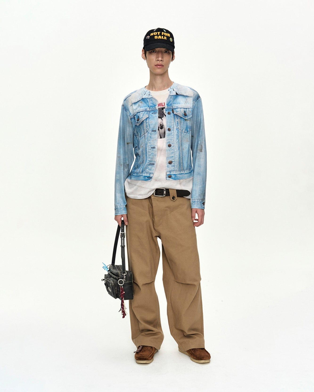 RESTOCK] UNISEX DENIM JACKETED TROMPE-L'OEIL L/S T-SHIRT atb1548u