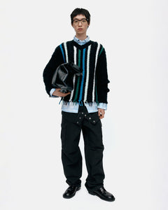 기타 UNISEX DOUBLE WAIST WORK WIDE-LEG JEANS apa834u(BLACK)