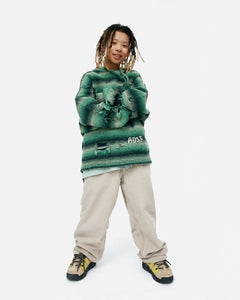 기타 UNISEX GRADIENT DISTRESSED HOODIE atb1391u(GREEN)
