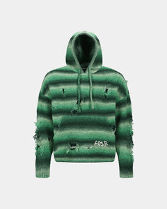 기타 UNISEX GRADIENT DISTRESSED HOODIE atb1391u(GREEN)