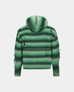 기타 UNISEX GRADIENT DISTRESSED HOODIE atb1391u(GREEN)