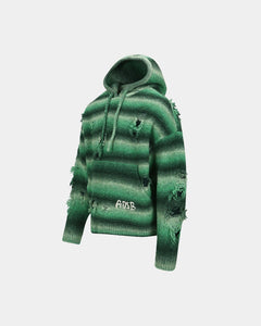 기타 UNISEX GRADIENT DISTRESSED HOODIE atb1391u(GREEN)