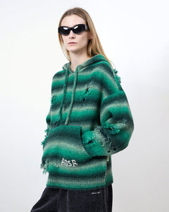 기타 UNISEX GRADIENT DISTRESSED HOODIE atb1391u(GREEN)