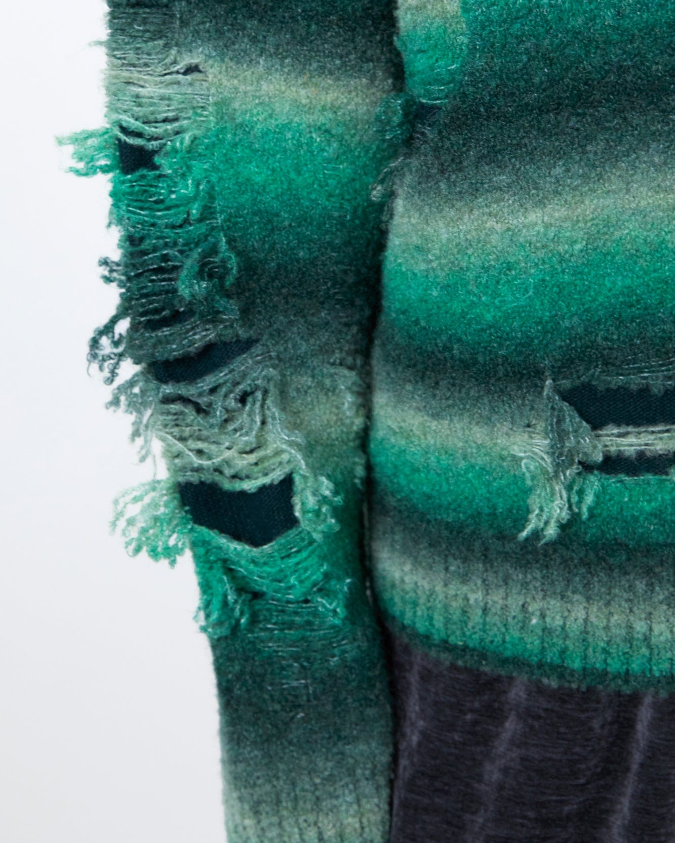 기타 UNISEX GRADIENT DISTRESSED HOODIE atb1391u(GREEN)