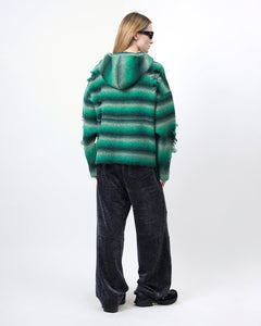기타 UNISEX GRADIENT DISTRESSED HOODIE atb1391u(GREEN)