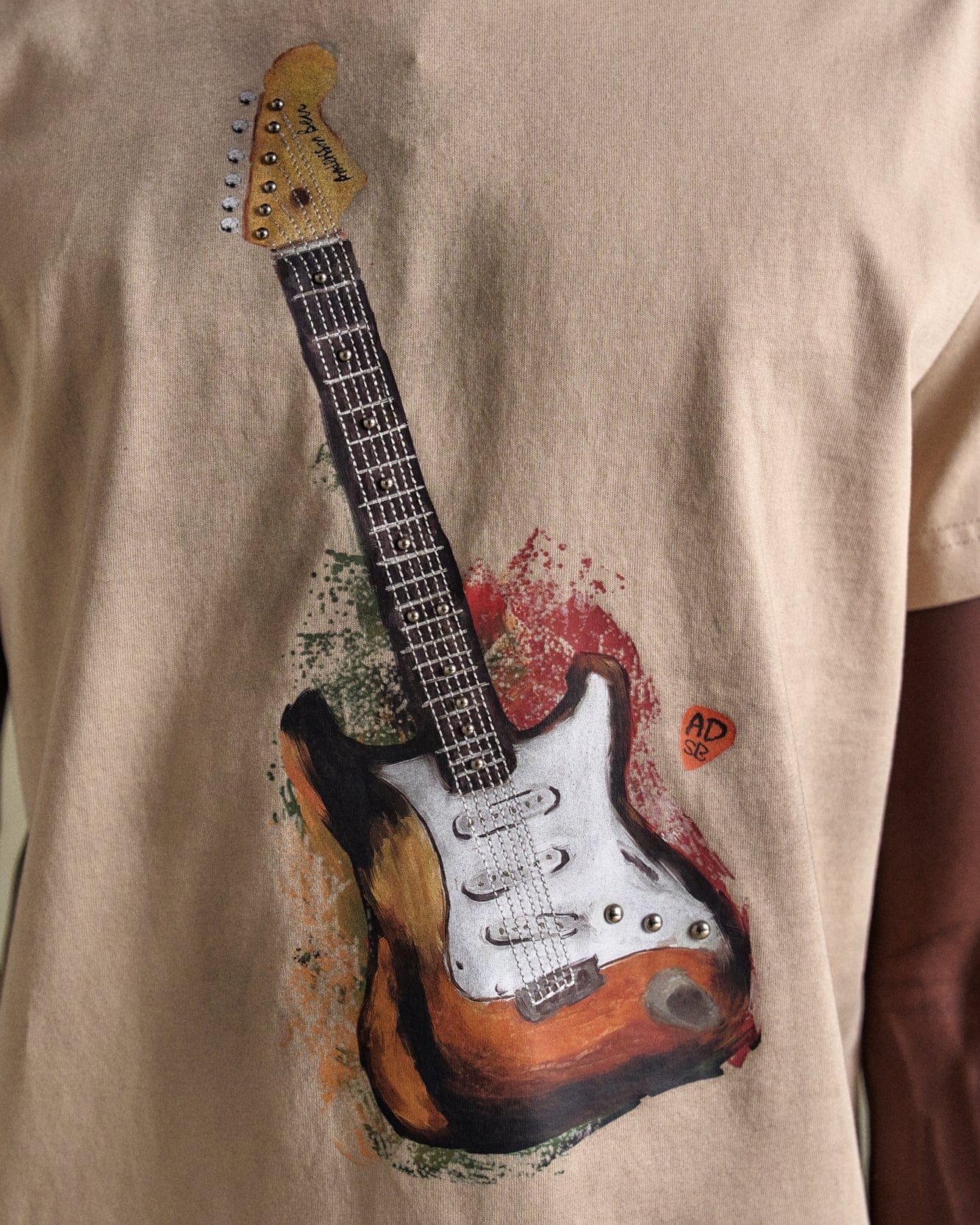 기타 UNISEX GUITAR T-SHIRT atb1250u(BEIGE)
