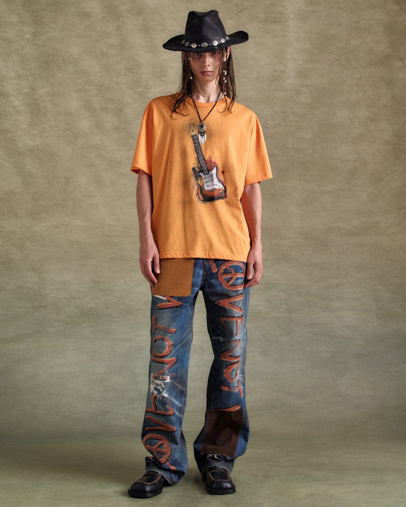 기타 UNISEX GUITAR T-SHIRT atb1250u(ORANGE)